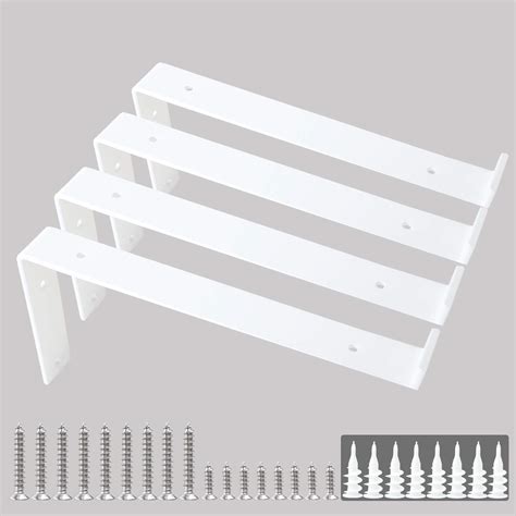 plain metal white shelf brackets|12 inch white shelf brackets.